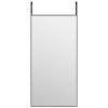 Door Mirror Black 15.7"x31.5" Glass and Aluminum - Black