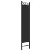 4-Panel Room Divider Black 63"x78.7" Fabric - Black