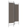 3-Panel Room Divider Anthracite 47.2"x78.7" Fabric - Anthracite