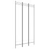 3-Panel Room Divider White 47.2"x86.6" Fabric - White