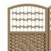 Folding Room Divider Portable Privacy Screen Room Partition - Natural Wood - Style B