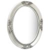 Wall Mirror Baroque Style 19.7"x23.6" Silver - Silver