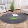 1pc, Plush PV Velvet Area Rug, 62.99", American Style Round Rug, Floor Deocr - Beige White - 62.99inch