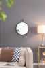 24" x 27" Wall Mirror with Black Frame, Contemporary Minimalist Accent Mirror for Living Room, Foyer, Entryway, Bedroom - as Pic