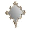 30" x 23.5" Artistic White Diamond Scrollwork Mirror, Home Accent Mirror for Living Room, Entryway, Bedroom, Office - as Pic