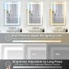 Frameless Rectangular LED Light Bathroom Vanity Mirror - 24*36