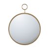 26" x 32" Circle Wall Mirror with Gold Metal Frame, Accent Mirror for Living Room, Entryway, Office - as Pic