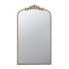 24" x 42" Gold Arch Mirror, Baroque Inspired Wall Decor for Bathroom Bedroom Living Room - as Pic