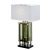 Modern Design Silver Finish 1pc Table Lamp for Nightstand End Table Sofa Table, Water Dancing Light Home Decor, Luxury Night Lamp - as Pic