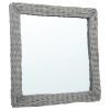 Mirror 23.6"x23.6" Wicker - Brown