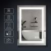 32*24 LED Lighted Bathroom Wall Mounted Mirror with High Lumen+Anti-Fog Separately Control+Dimmer Function - White