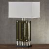 Modern Design Silver Finish 1pc Table Lamp for Nightstand End Table Sofa Table, Water Dancing Light Home Decor, Luxury Night Lamp - as Pic