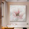 Hand Painted Oil Painting Pink flower Rosebush On Canvas Living Room Hallway Bedroom Luxurious Decorative Painting - 120x120cm - 01