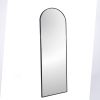 63 x 22 In Arch Stand full-length mirror - black