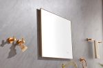 32x 24 Inch LED Mirror Bathroom Vanity Mirror with Back Light;  Wall Mount Anti-Fog Memory Large Adjustable Vanity Mirror - Gold