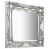 Wall Mirror Baroque Style 15.7"x15.7"Silver - Silver