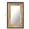 Mirror 31.5"x19.7" Solid Mango Wood - Brown