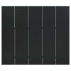 5-Panel Room Dividers 2 pcs Black 78.7"x70.9" Steel - Black