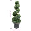 Artificial Boxwood Spiral Plant with Pot Green 39.4" - Green