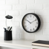 Mainstays Basic Indoor 8.78" Black Analog Round Modern Wall Clock - Mainstays