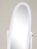 Traditional Queen Anna Style Wood Floor Cheval Mirror, White Finish - as Pic