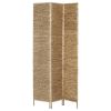 3-Panel Room Divider 45.7"x63" Water Hyacinth - Brown