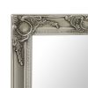 Wall Mirror Baroque Style 23.6"x15.7" Silver - Silver