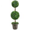 36 Inch Artificial Double Ball Tree Indoor and Outdoor UV Protection - as show