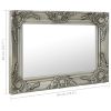 Wall Mirror Baroque Style 23.6"x15.7" Silver - Silver