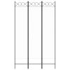 3-Panel Room Divider White 47.2"x78.7" Fabric - White