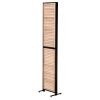 3 Panel Room Dividers and Folding Privacy Screen Natural Wooden Room Partitions 6ft Wall Divider for Room Separation (Natural) - as Pic