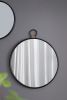 24" x 27" Wall Mirror with Black Frame, Contemporary Minimalist Accent Mirror for Living Room, Foyer, Entryway, Bedroom - as Pic