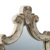 30" x 23.5" Artistic White Diamond Scrollwork Mirror, Home Accent Mirror for Living Room, Entryway, Bedroom, Office - as Pic