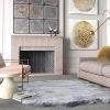 Black Faux Fur Area Rug 2x3 - as Pic