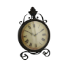 DecMode 17" Brown Metal Scroll Clock - DecMode