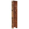 Hand Carved 5-Panel Room Divider Brown 78.7"x65" Solid Mango Wood - Grey