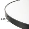 24inch Oval Framed Mirror,matte black border - as Pic