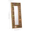 Mirror with Buddha Cladding 19.7"x43.3" Solid Reclaimed Wood - Brown