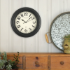 Mainstays Indoor Round 11.5" Black Traditional Analog Wall Clock with Arabic Numbers - Mainstays