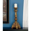 DecMode Gold Polystone Tall Standing Candle Holder - DecMode