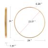 24" Wall Circle Mirror Large Round Gold Farmhouse Circular Mirror for Wall Decor Big Bathroom Make Up Vanity Mirror Entryway Mirror - as pic