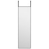 Door Mirror Black 11.8"x39.4" Glass and Aluminum - Black