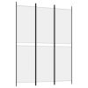 3-Panel Room Divider White 59.1"x78.7" Fabric - White