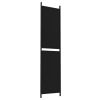 3-Panel Room Divider Black 59.1"x78.7" Fabric - Black