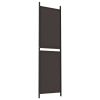 3-Panel Room Divider Brown 59.1"x70.9" Fabric - Brown