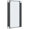 Wall Mirror Black 23.6"x39.4" Rectangle Iron - Black