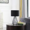 17.5" In Industrial Farm Metal Cage Black Table Lamp - as Pic