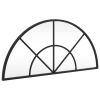 Wall Mirror Black 23.6"x11.8" Arch Iron - Black