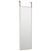 Door Mirror Gold 11.8"x39.4" Glass and Aluminum - Gold