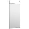 Door Mirror Black 19.7"x39.4" Glass and Aluminum - Black